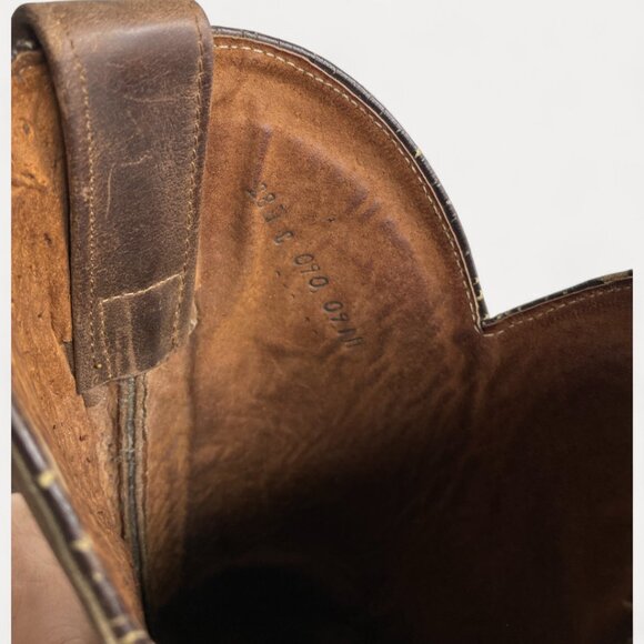 Cold River Brown Leather Embroidered Western Cowboy Boots Men's 9 D - Picture 13 of 16